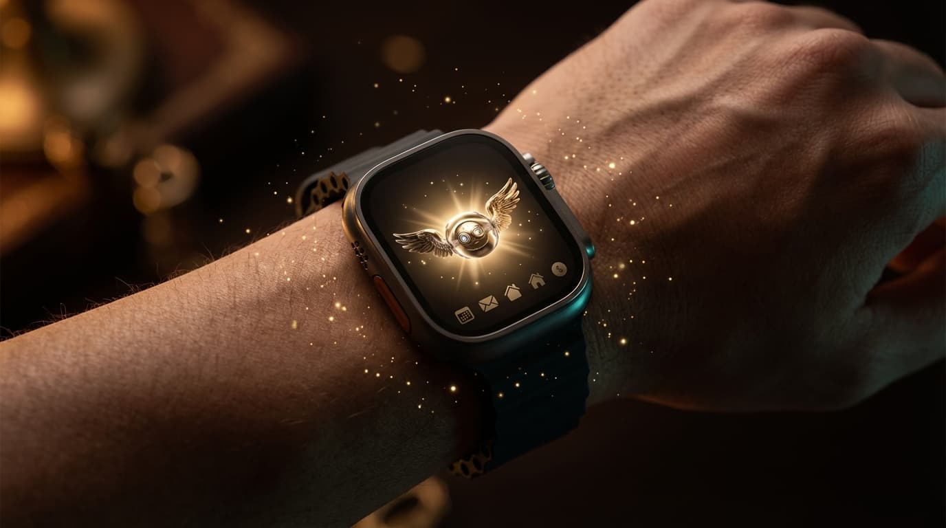 The Demi orb glowing on an Apple Watch face with tool mode icons below